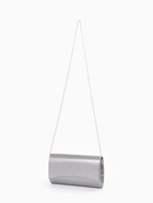 Сумка-клатч женская вечерняя на магните, на цепочке, мерцающая, серебристая - Фото 10