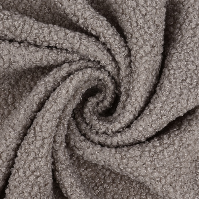 Лоскут мех «Барашек», 50×50 см, 500 г/м, серый №7