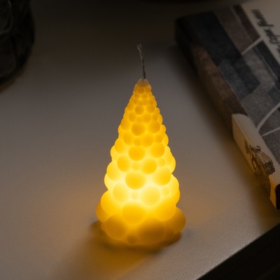 Светодиодная фигура «Ёлочка» 10×5 см, от батареек AG13×3, свечение тёплое белое