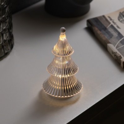 Светодиодная фигура «Ёлочка» 14×8 см, от батареек AG13×3, свечение тёплое белое