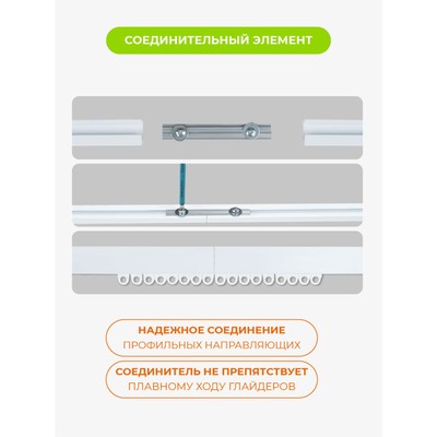 Карниз стеновой Arttex Facile standard, двухрядный, 270 см, цвет белый