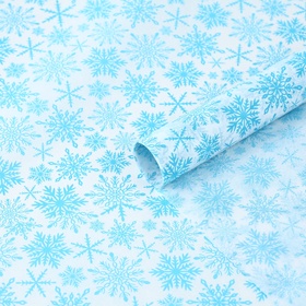 Упаковочная бумага на Новый год тишью «Снежинки», 50?70 см (комплект 20 шт)