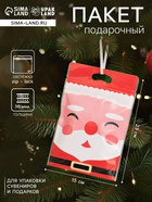 Пакет подарочный новогодний, с zip-lock застежкой, «Дед Мороз», 15×23±1 см - Фото 1