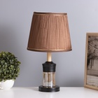 Лампа настольная «Луиза» 1×40 Вт Е27 1×5 Вт LED черный/шоколад 25×25×43 см - Фото 1