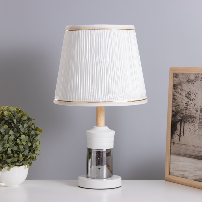 Лампа настольная «Луиза» 1×40 Вт Е27 1×5 Вт LED черный/дымчатый 25×25×43 см - Фото 1