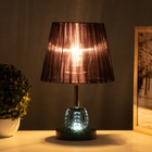 Лампа настольная «Клаудия» 1×40 Вт Е27 1×5 Вт LED черный/прозрачный 21×21×34 см - Фото 2