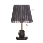 Лампа настольная «Клаудия» 1×40 Вт Е27 1×5 Вт LED черный/прозрачный 21×21×34 см - Фото 6