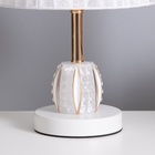 Лампа настольная «Клаудия» 1×40 Вт Е27 1×5 Вт LED белый/прозрачный 21×21×34 см - Фото 4