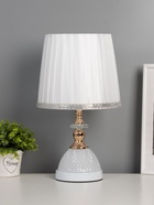 Лампа настольная «Ким» 1×40 Вт Е27 1×5 Вт LED белый/золото 23×23×40 см - Фото 1