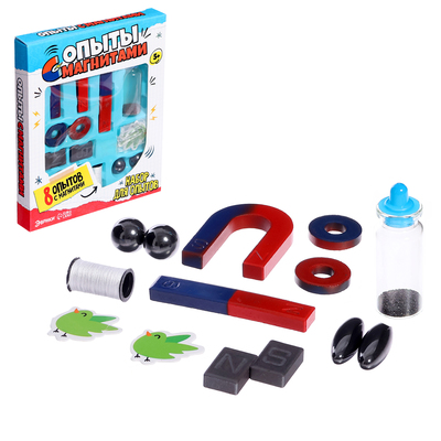 УЦЕНКА Набор для опытов «Опыты с магнитами, 8 опытов», МИКС
