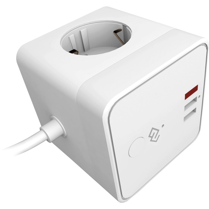 Умная розетка Digma DiPlug Cube 1 EU, Wi-Fi, белая (DPC13S) - Фото 1