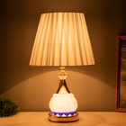 Лампа настольная «Ева» 1×40 Вт Е27 1×4 Вт LED золото/синий 25×25×42 см - фото 5037451