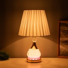 Лампа настольная «Ева» 1×40 Вт Е27 1×4 Вт LED золото/розовый 25×25×42 см - Фото 2