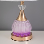 Лампа настольная «Ева» 1×40 Вт Е27 1×4 Вт LED золото/розовый 25×25×42 см - Фото 4