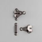 Крючок для брюк и юбок, медь, 2×2 см, 2 шт., цвет чёрный никель - Фото 1