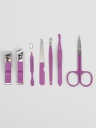 Набор маникюрный, 7 предметов, в футляре, сиреневый - Фото 4