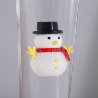 Лава лампа «Снеговик» LED 3хААА, USB серебро 6.5×8×23.7 см