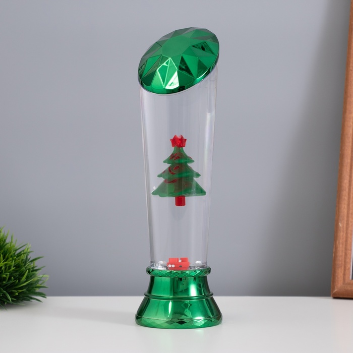 Лава лампа «Елка» LED 3хААА, USB зеленый 6.5×6.5×23.7 см