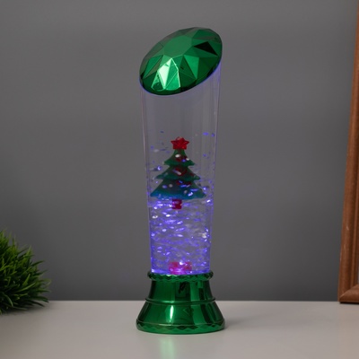 Лава лампа «Елка» LED 3хААА, USB зеленый 6.5×6.5×23.7 см