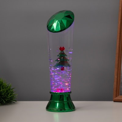 Лава лампа «Елка» LED 3хААА, USB зеленый 6.5×6.5×23.7 см