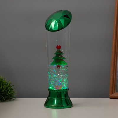 Лава лампа «Елка» LED 3хААА, USB зеленый 6.5×6.5×23.7 см