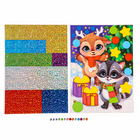 Аппликация - мозаика форменными стикерами на новый год «Загадай желание», набор для творчества - Фото 3