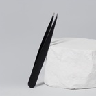 Пинцет заострённый, 9.5 см, чёрный - Фото 3