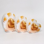 Набор подарочных коробок сердце 3 в 1, 22×20×9/19×17×7.5/16×13.5×6 см - Фото 2