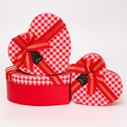 Набор подарочных коробок 3 в 1 Сердца 22×20×9/19×17×7.5/16×13.5×6 см - Фото 3