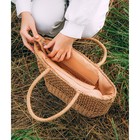 Сумка женская SL Home, ручное плетение, хлопок, длина ручек 18.5 см, 40×27 см - Фото 10