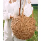 Сумка женская SL Home, ручное плетение, хлопок, длина ручек 30 см, 45×43 см - Фото 9