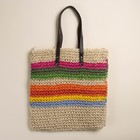 Сумка женская SL Home, ручное плетение, хлопок, длина ручек 28 см, 41×40 см - Фото 3