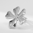 Кольцо металл «Цветок» сакуры, цвет белый в серебре, безразмерное - Фото 2