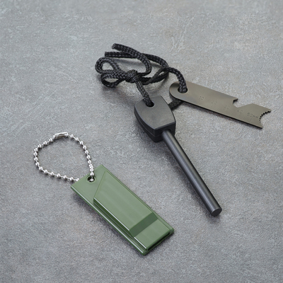 Туристический набор для выживания «Егерь», свисток высокочастотный, огниво