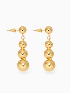 Серьги пластик «Бусины» на уменьшение, цвет золото - Фото 2