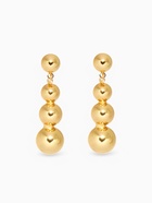 Серьги пластик «Бусины» на уменьшение, цвет золото - Фото 1