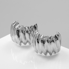 Серьги металл «Абстракция» крыло, цвет серебро - Фото 4