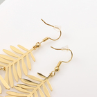 Серьги висячие «Лёгкость» листва, цвет золото - Фото 3