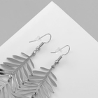Серьги висячие «Лёгкость» листва, цвет серебро - Фото 2