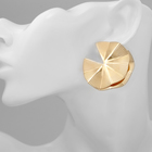 Серьги металл «Абстракция», двойной цветок, цвет золото - Фото 2