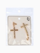 Серьги металл «Крест и цепочка» плетение, цвет золото - Фото 9