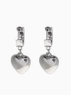 Серьги пластик «Сердца» объёмные, цвет серебро 10478925 - фото 16247555