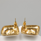 Серьги ассорти «Абстракция» ромб, цвет белый в золоте - Фото 4