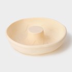 Форма для выпечки Доляна «Пончик», силикон, d=21 см, внутр. d=19 см, молочная - Фото 3