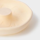 Форма для выпечки Доляна «Пончик», силикон, d=21 см, внутр. d=19 см, молочная - Фото 4