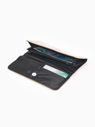 Кошелёк женский на магните, 19.5×2.5×9 см, лаковый, бежевый - Фото 3