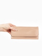 Кошелёк женский на магните, 19.5×2.5×9 см, лаковый, бежевый - Фото 2