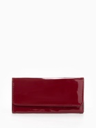 Кошелёк женский на магните, 19.5×2.5×9 см, лаковый, бордовый - Фото 4