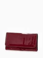 Кошелёк женский на магните, 19.5×2.5×9 см, лаковый, бордовый - Фото 7