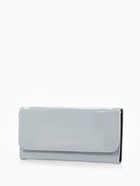 Кошелёк женский на магните, 19.5×2.5×9 см, лаковый, серый - Фото 7
